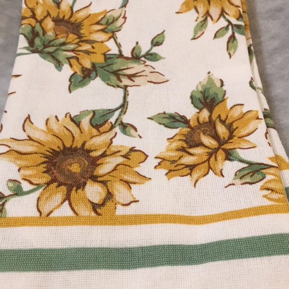 Martha Stewart Sunflower Kitchen Towels Set of 3 NWT Cotton 18x28” - Picture 5 of 16